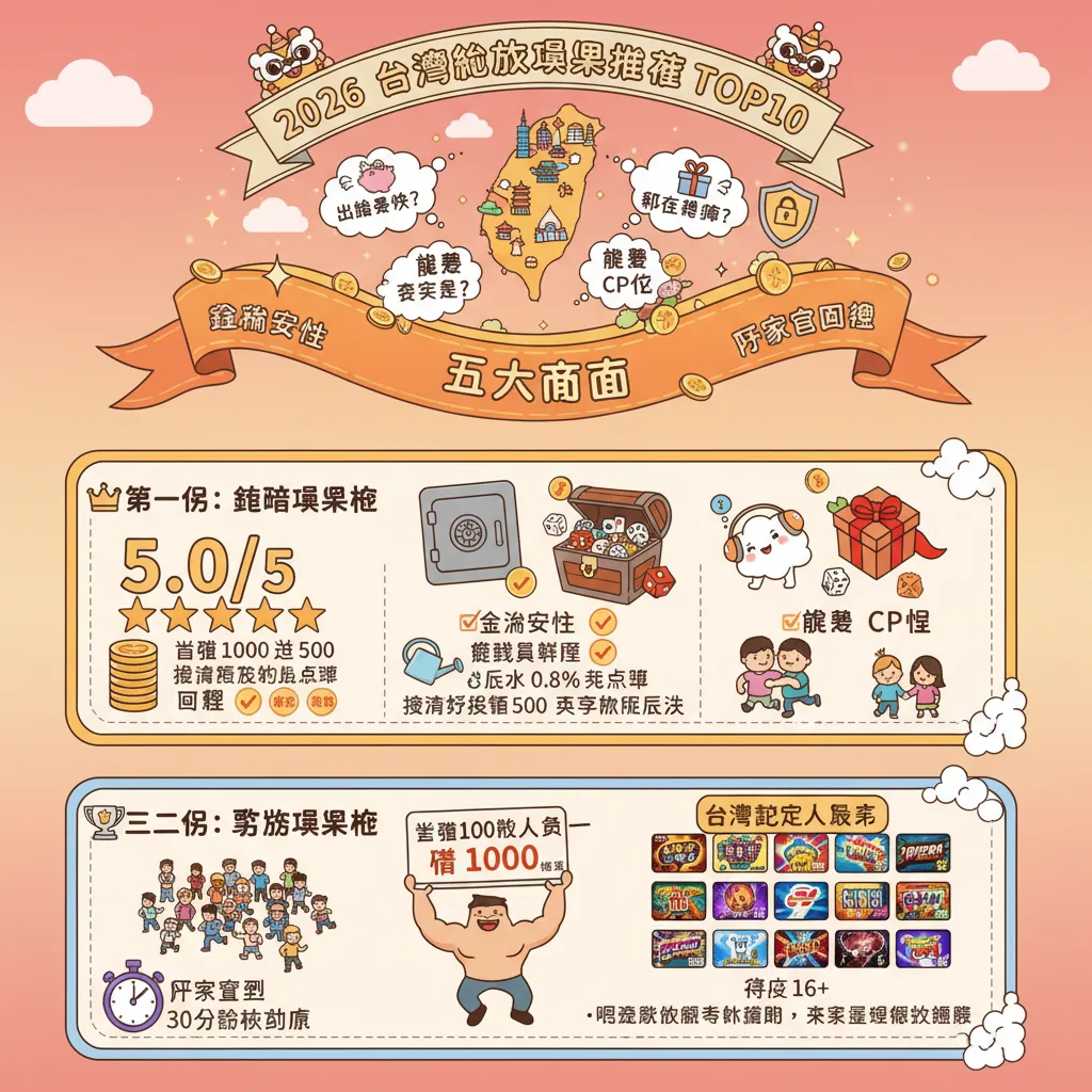 2026 年臺灣娛樂城推薦排行榜：TOP10 實測評比一覽